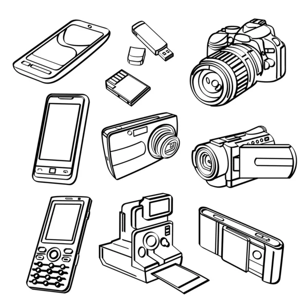 Colección de productos digitales — Vector de stock