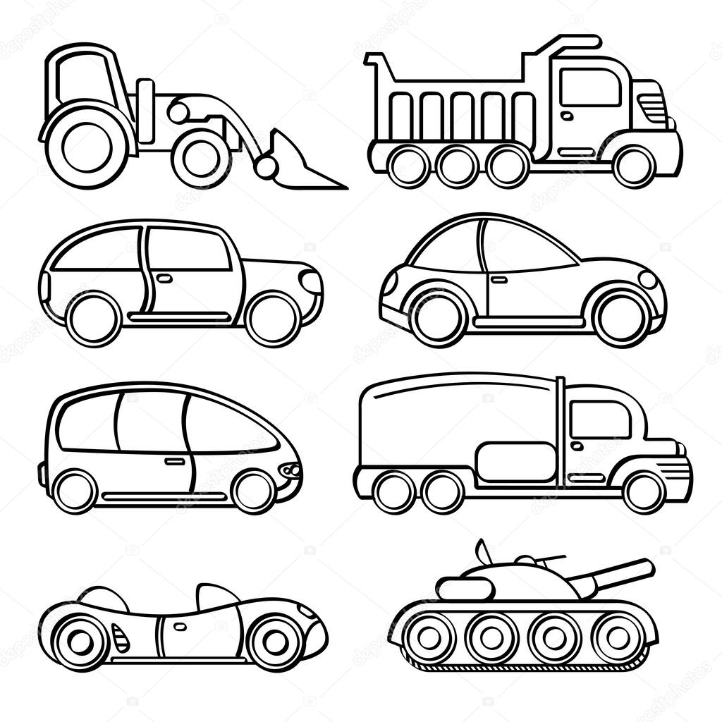 Transportation Toys Collection Stock Vector by ©godfather744431