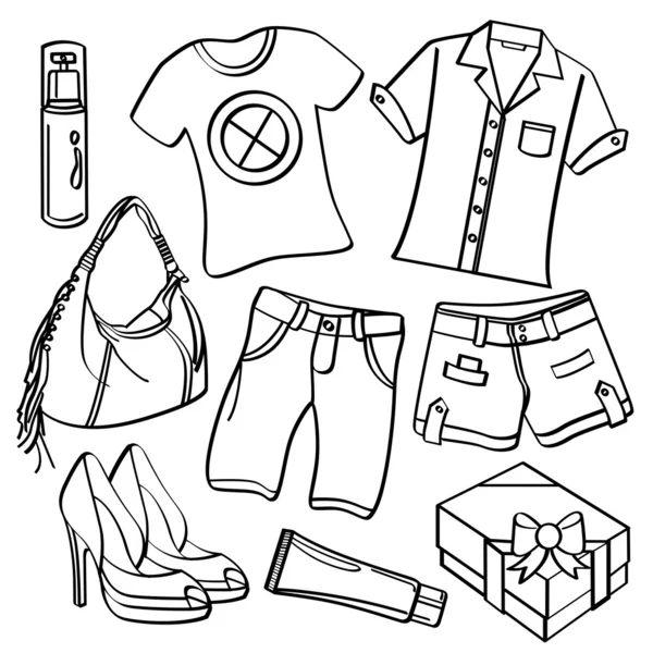 Ropa y Accesorios — Vector de stock