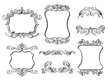 zarif süslü çerçeve