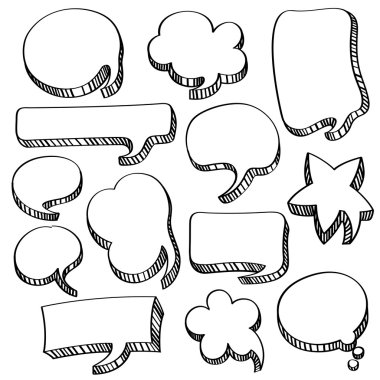 konuşma ve konuşma balonları koleksiyonu