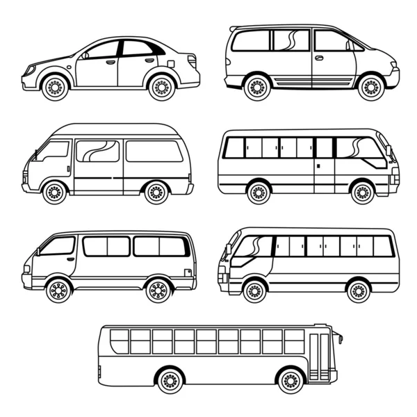 Sammlung von Transportfahrzeugen — Stockvektor