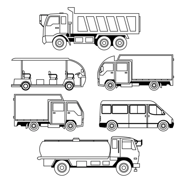 Transporte Colección de vehículos — Vector de stock