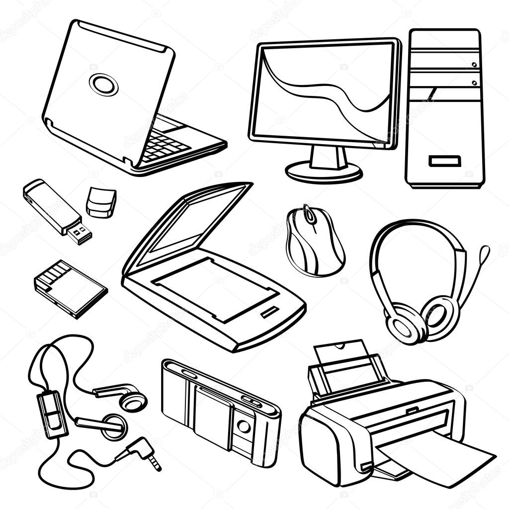 Office equipment Collection Stock Vector Image by ©godfather744431