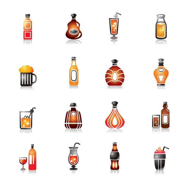 Drinks Colorful Icons — Stock Vector