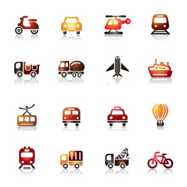 Transportation Colorful Icons clipart
