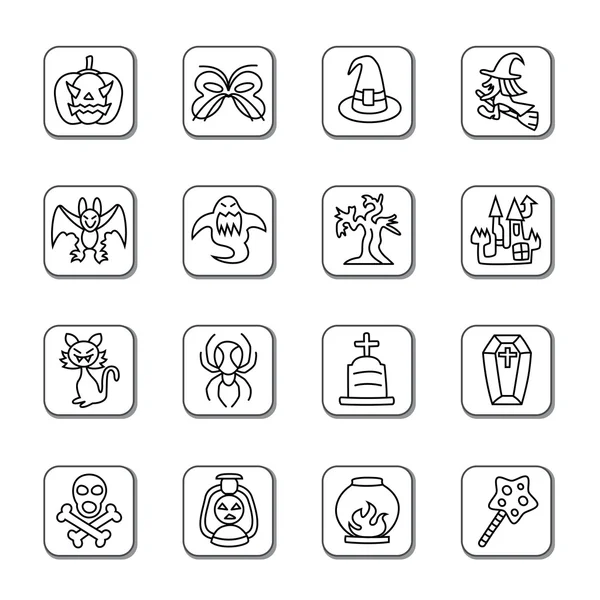 Halloween Doodle Icons — Stock Vector