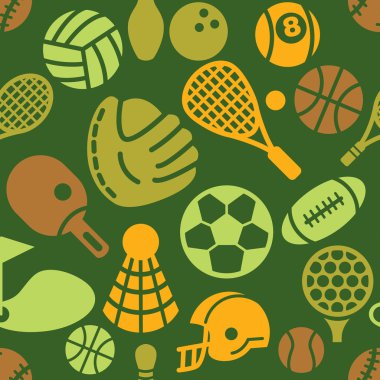 arka planda kesintisiz spor simgeleri