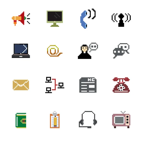 Komunikace pixelů ikony — Stockový vektor