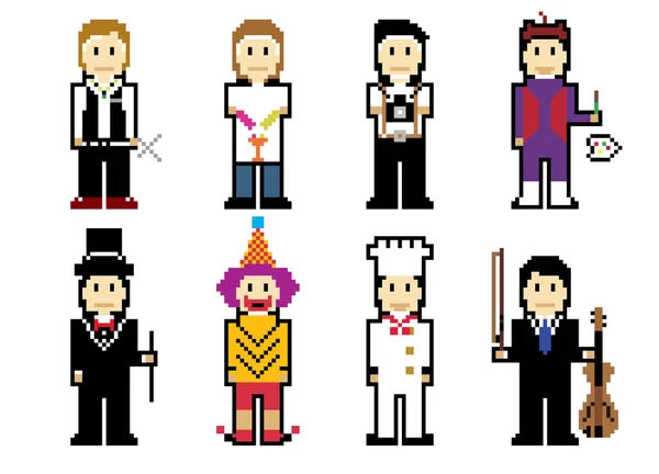Pixel People Icônes (Professionnels ) — Image vectorielle