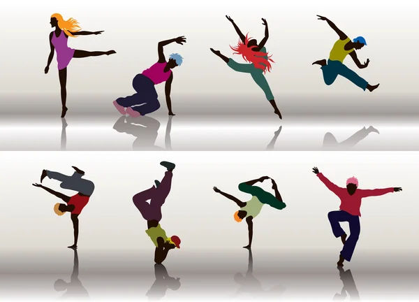 Groupe de danse — Image vectorielle