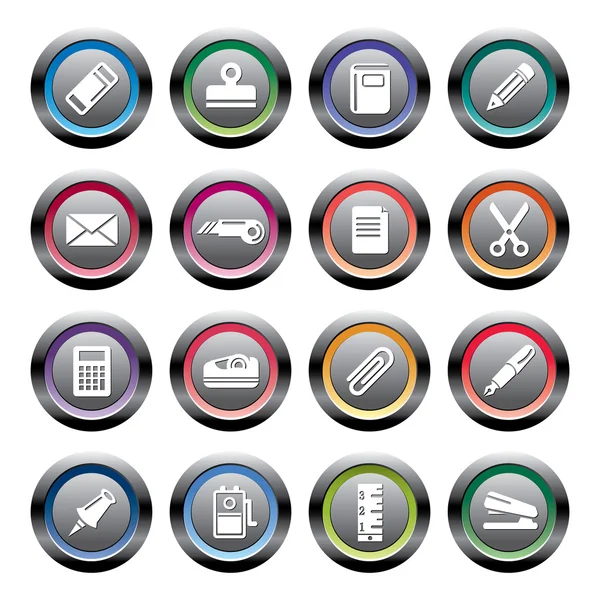 Stationary Icons — Stock Vector