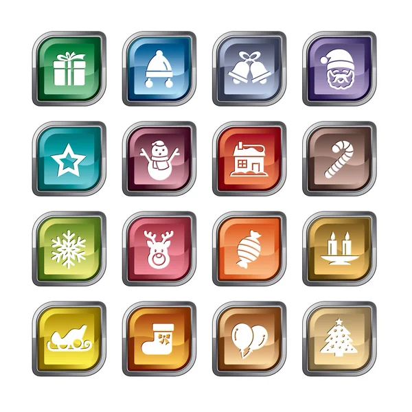 Christmas Element Icons — Stock Vector