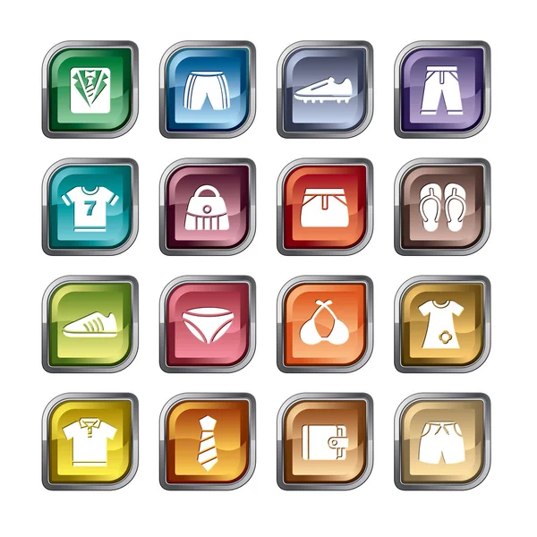 Clothing and Accessories Icons — Stock Vector