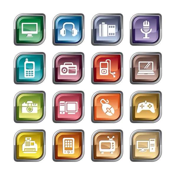 Digital Products Icons — Stock Vector