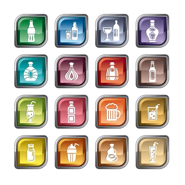 Drinks Icons — Stock Vector