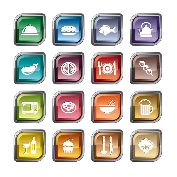 Food and Drinks Icons — Stock Vector