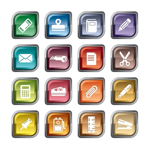 Stationary Icons — Stock Vector