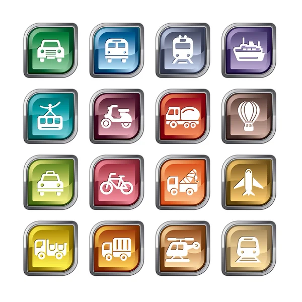 Iconos de transporte — Vector de stock