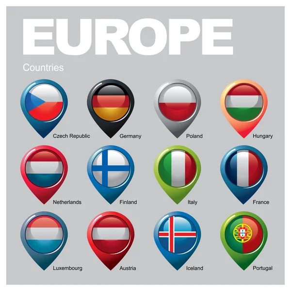 ประเทศ EUROPE - ตอนที่ 1 — ภาพเวกเตอร์สต็อก