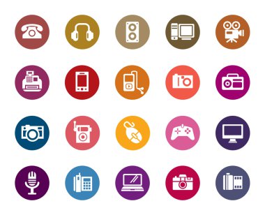 Digital Products Color Icons clipart