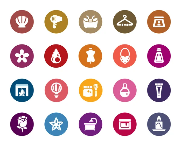 Beauty and Cosmetic Color Icons — Stock Vector