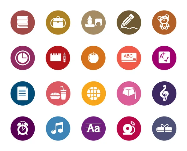 Education Color Icons — Stock Vector