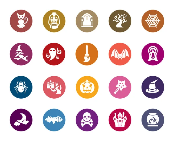 Halloween Color Icons — Stock Vector