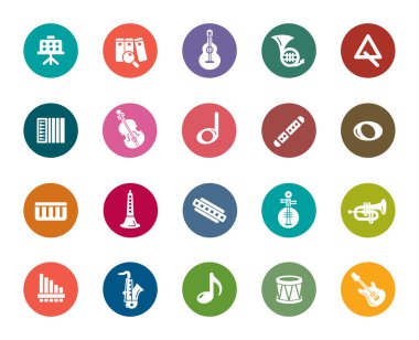 Music Color Icons clipart