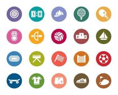 Spor rekabet renk simgeleri