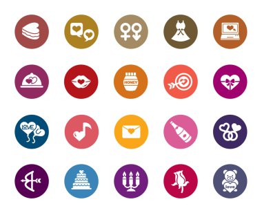 Sevgililer ve sevgi renk simgeleri