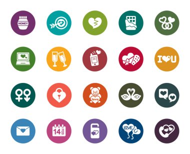 Sevgililer ve sevgi renk simgeleri