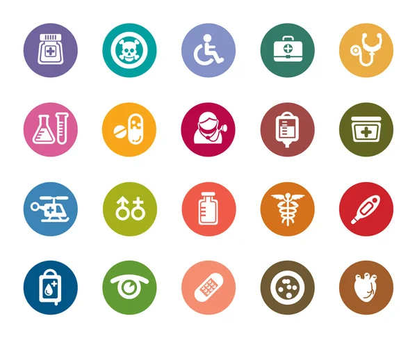 Medical Color Icons — Stock Vector