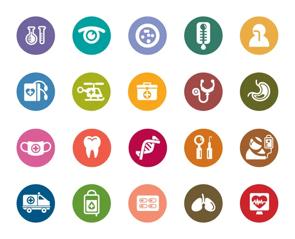 Medical Color Icons — Stock Vector