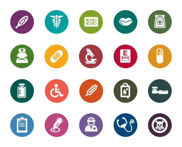 Medical Color Icons — Stock Vector