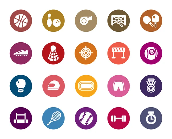 Sport Competition Color Icons — Stock Vector