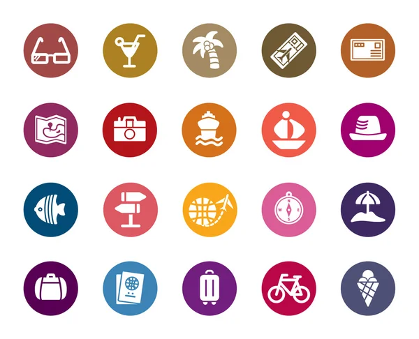 Travel and Vacation Icons — Stock Vector