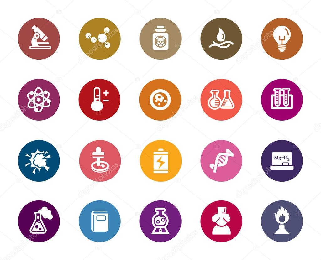 Science and Chemistry Color Icons