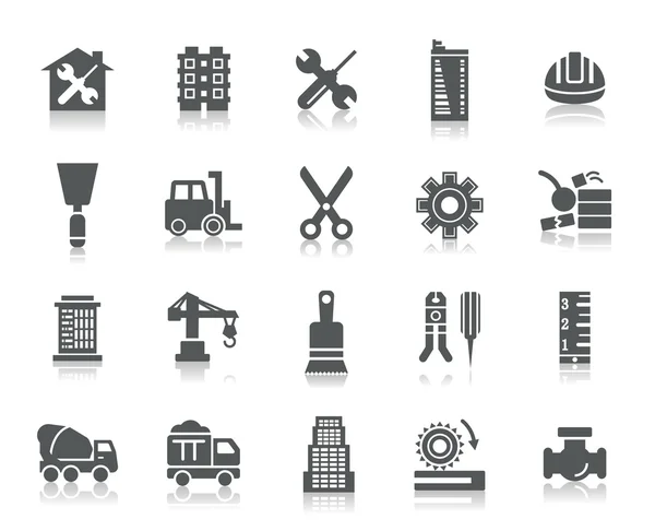 Buildings and Construction Icons — Stock Vector