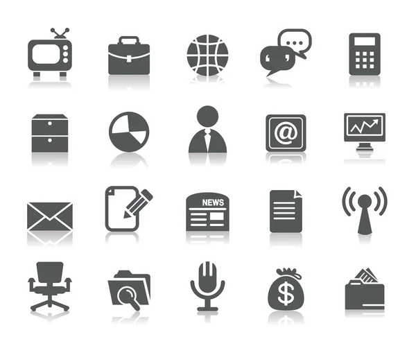 Iconos de Negocios y Comunicación — Vector de stock