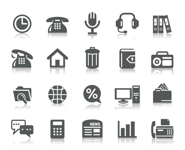Iconos de Negocios y Comunicación — Vector de stock