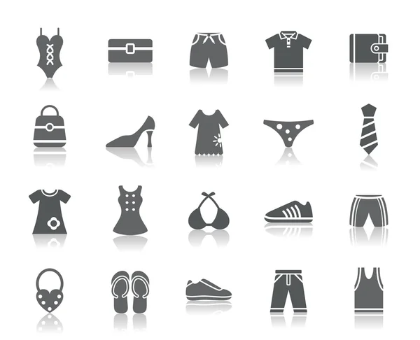 Vêtements et accessoires Icônes — Image vectorielle