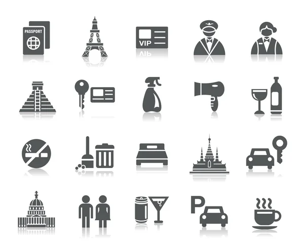 Hotel and Tourism Icons — Stock Vector