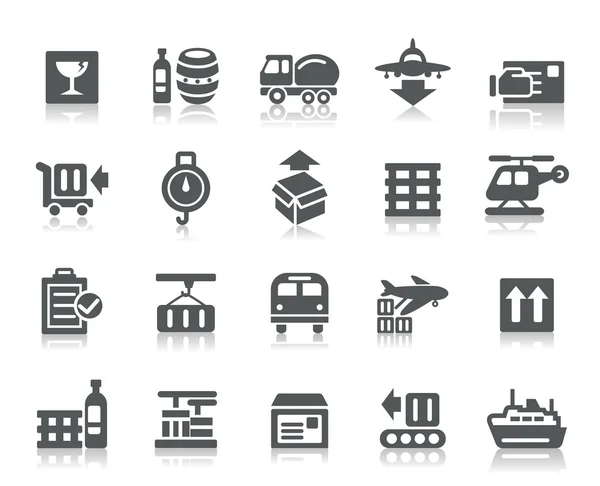 Iconos de Logística y Transporte — Vector de stock