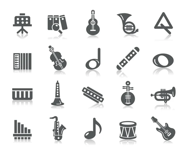 Iconos de música — Vector de stock