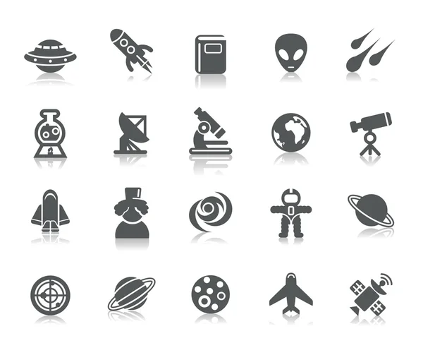 Iconos de elementos espaciales — Archivo Imágenes Vectoriales