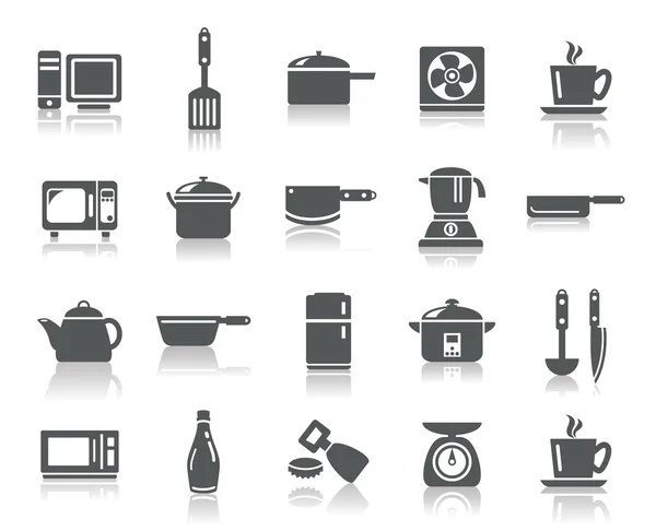 Utensilios de cocina iconos Vector de stock