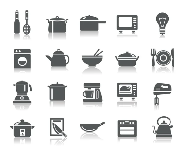 Keukengerei iconen Vectorbeelden