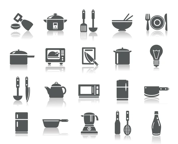 Utensilios de cocina iconos Vector de stock