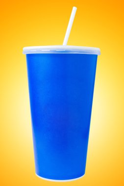 Mavi tek kullanımlık Kupası yakın çekim